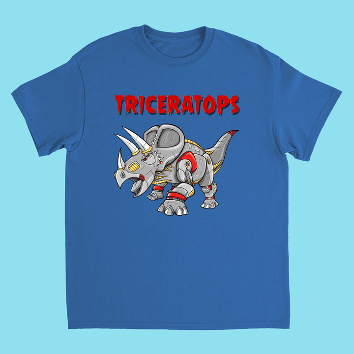 Kids Robot Triceratops T-Shirt | Jurassic Studio