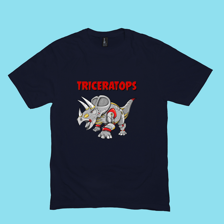 Men Robot Triceratops T-Shirt | Jurassic Studio