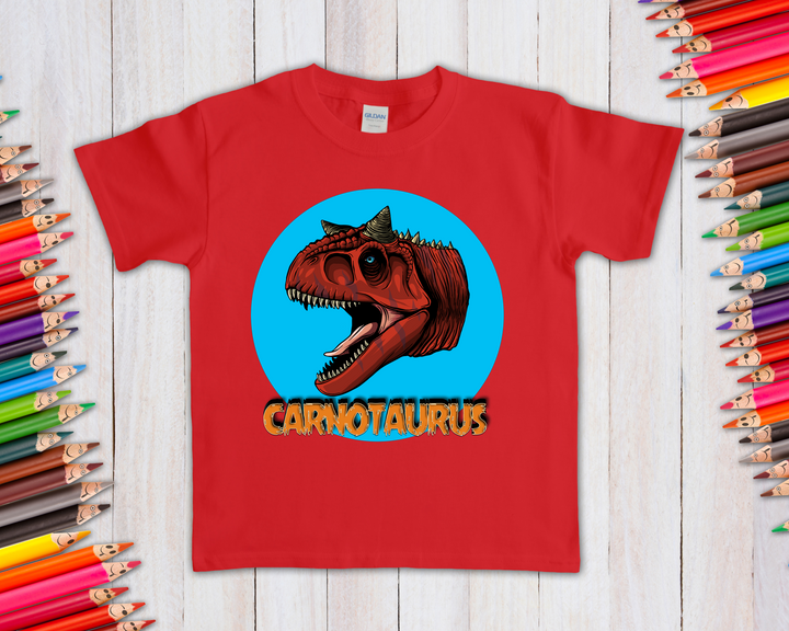 Kids Carnotaurus Head T-Shirt | Jurassic Studio