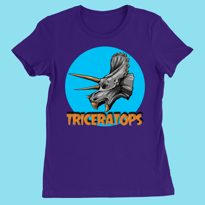 Women Triceratops Head T-Shirt | Jurassic Studio
