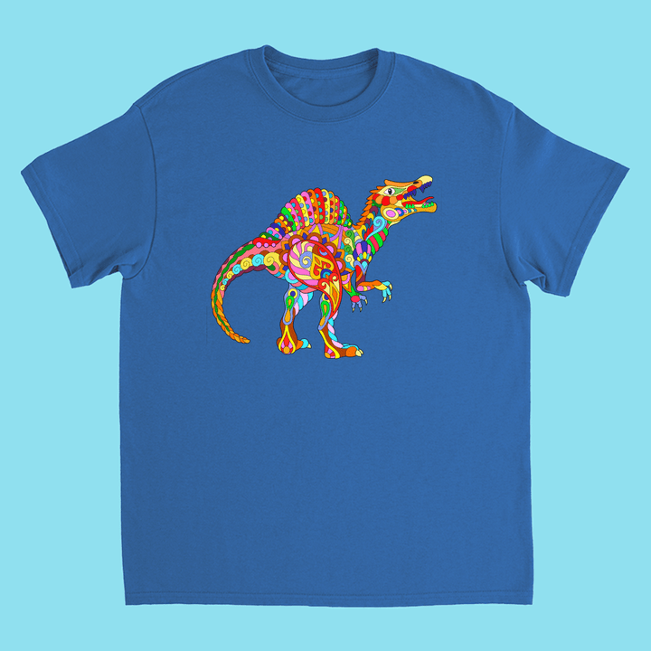 Kids Spinosaurus Zentangle T-Shirt | Jurassic Studio