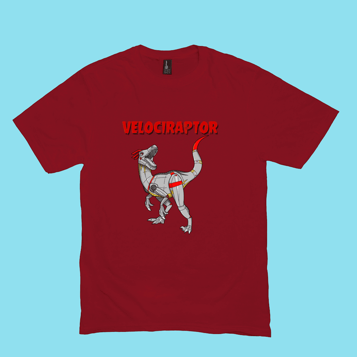 Men Robot Velociraptor T-Shirt | Jurassic Studio