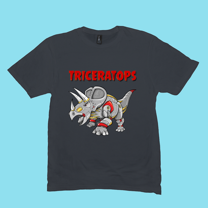 Men Robot Triceratops T-Shirt | Jurassic Studio