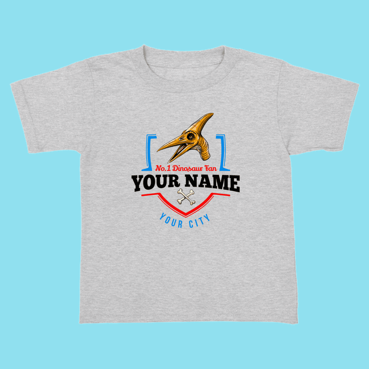N.1 Pterodactyl Fan Custom Toddler T-Shirt | Jurassic Studio