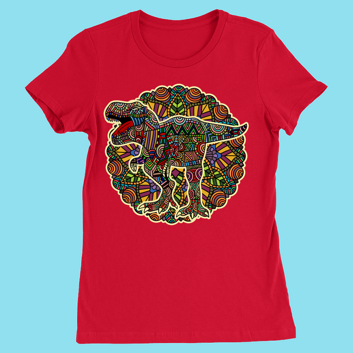 Women T-Rex Mandala T-Shirt | Jurassic Studio