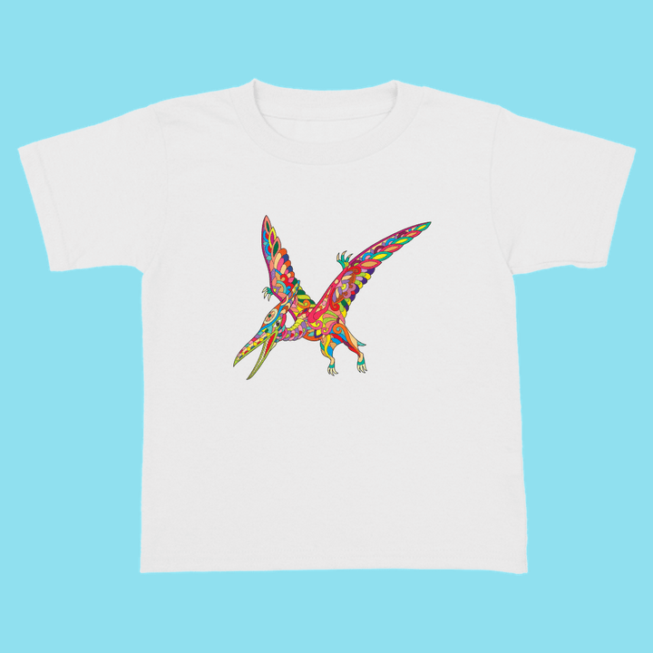 Toddler Pterodactyl Zentangle T-Shirt | Jurassic Studio