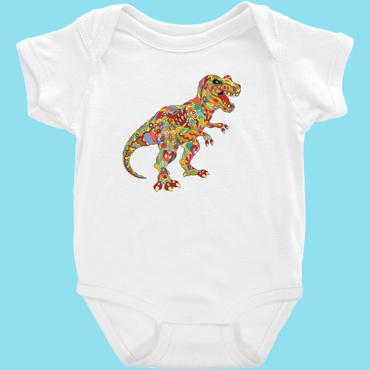Toddler T-Rex Zentangle Onesie | Jurassic Studio