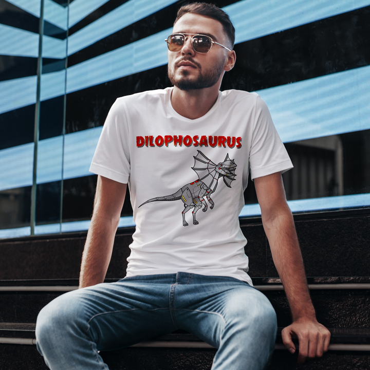Men Robot Dilophosaurus T-Shirt | Jurassic Studio