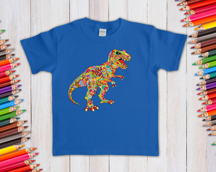 Kids T-Rex Zentangle T-Shirt | Jurassic Studio