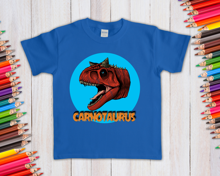 Kids Carnotaurus Head T-Shirt | Jurassic Studio
