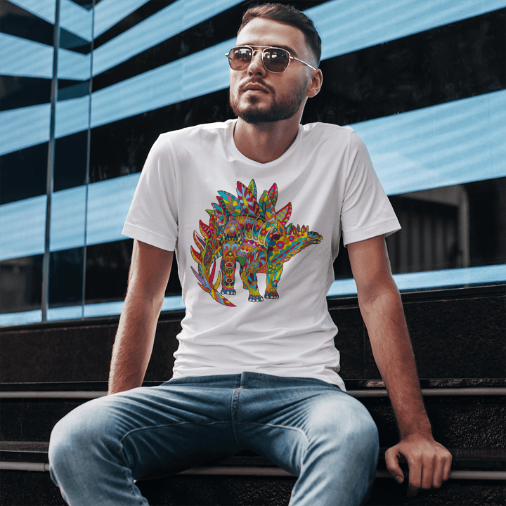 Men Stegosaurus Zentangle T-Shirt | Jurassic Studio