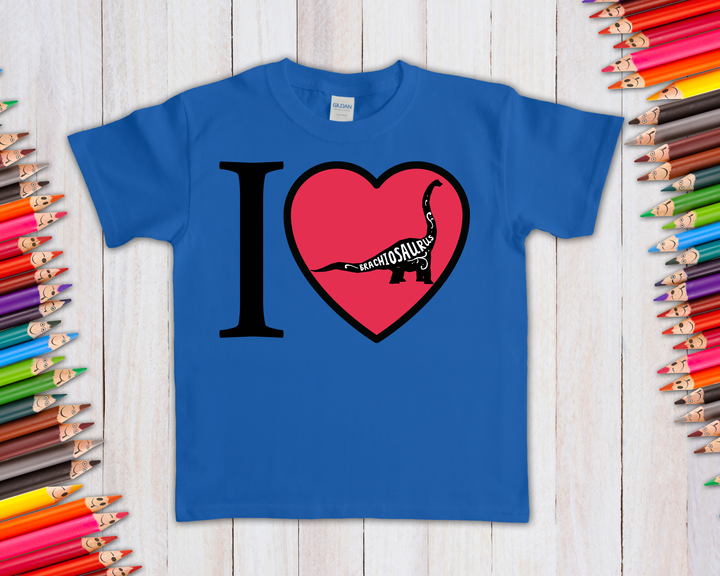 Kids I Love Brachiosaurus T-Shirt | Jurassic Studio