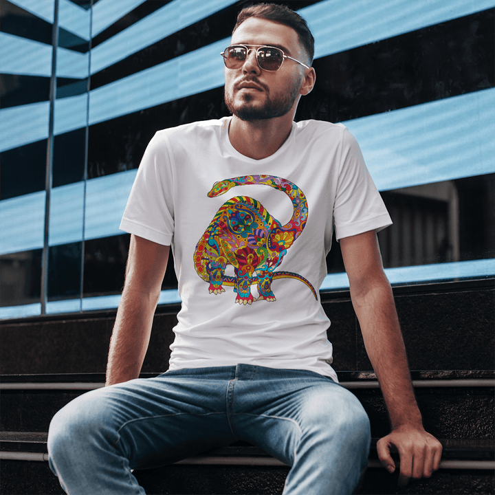 Men Brontosaurus Zentangle T-Shirt | Jurassic Studio