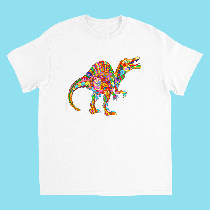 Kids Spinosaurus Zentangle T-Shirt | Jurassic Studio