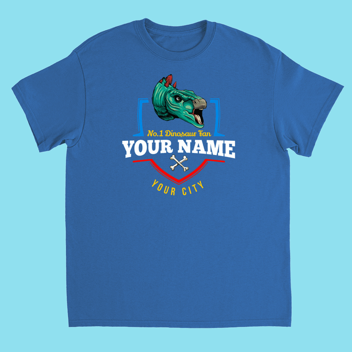 N.1 Stegosaurus Fan Custom Kids T-Shirt | Jurassic Studio