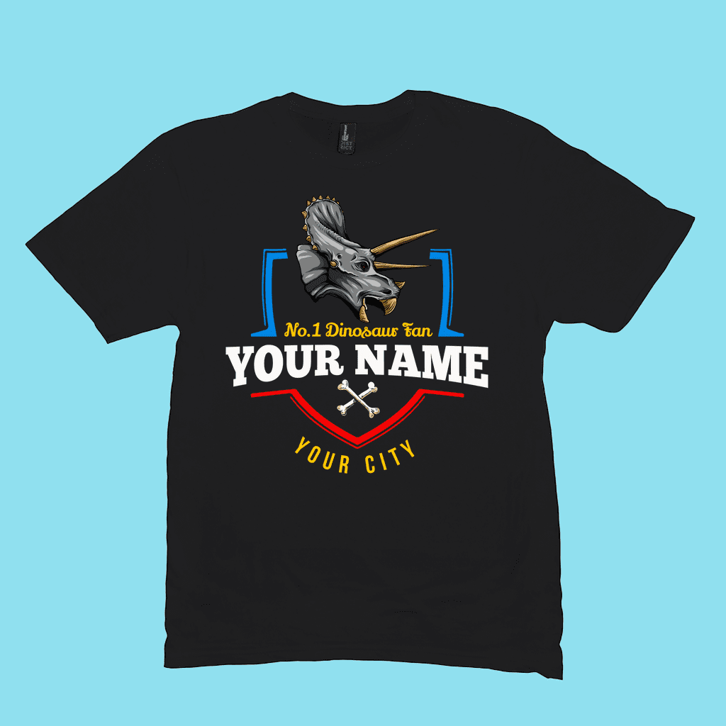 N.1 Triceratops Fan Custom Men T-Shirt | Jurassic Studio