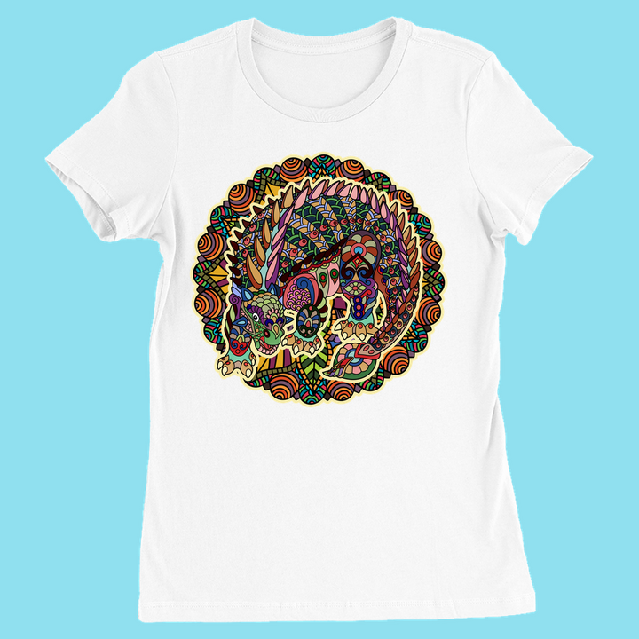 Women Ankylosaurus Mandala T-Shirt | Jurassic Studio
