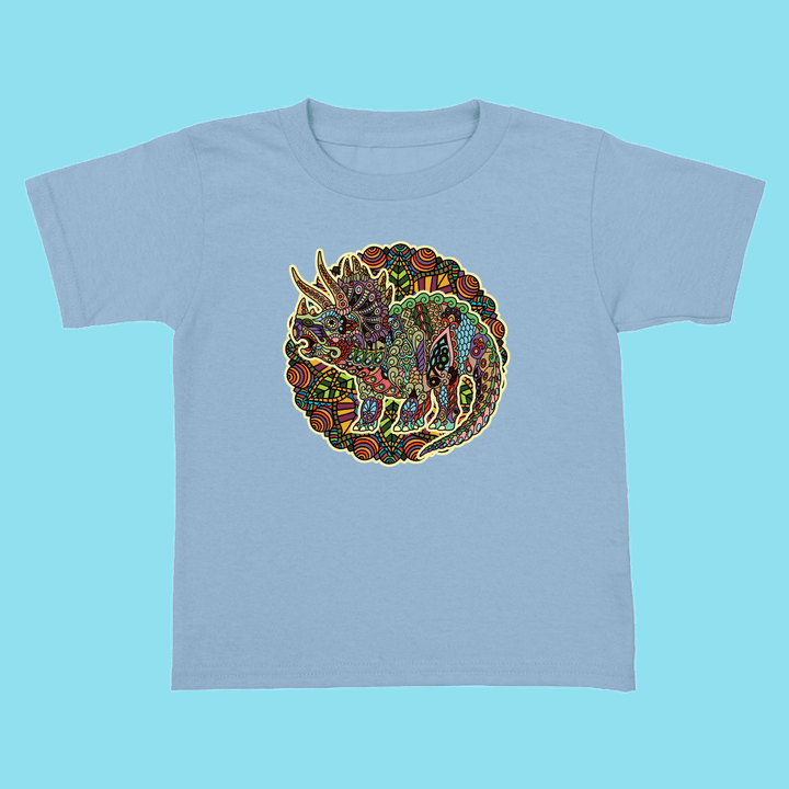 Toddler Triceratops Mandala T-Shirt | Jurassic Studio