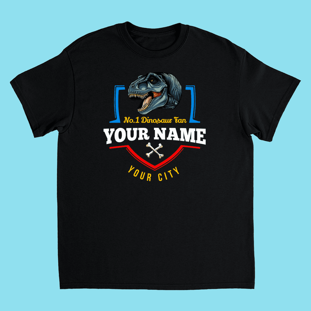 N.1 T-Rex Fan Custom Kids T-Shirt | Jurassic Studio