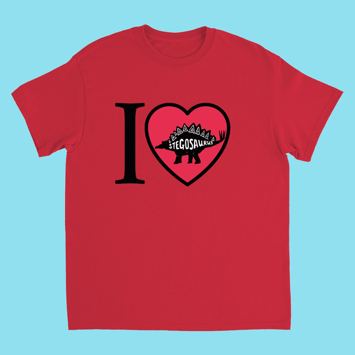 Kids I Love Stegosaurus T-Shirt | Jurassic Studio
