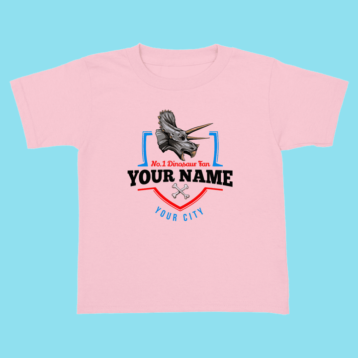 N.1 Triceratops Fan Custom Toddler T-Shirt | Jurassic Studio