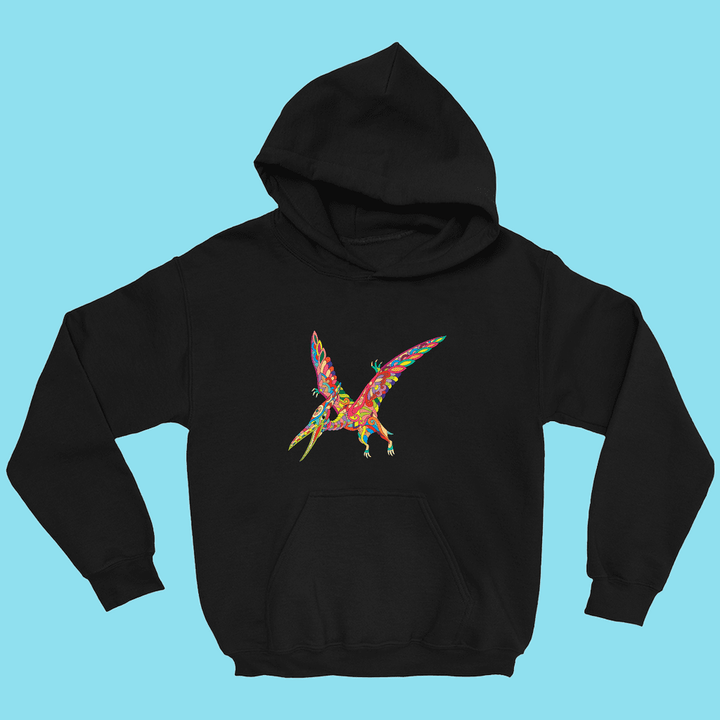 Kids Pterodactyl Zentangle Hoodie | Jurassic Studio