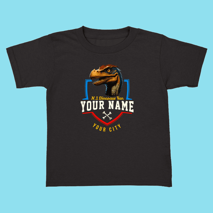 N.1 Velociraptor Fan Custom Toddler T-Shirt | Jurassic Studio
