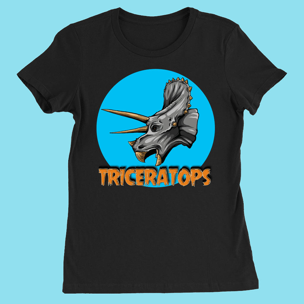 Women Triceratops Head T-Shirt | Jurassic Studio