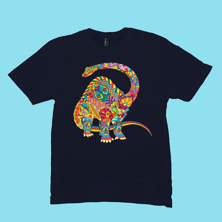 Men Brontosaurus Zentangle T-Shirt | Jurassic Studio