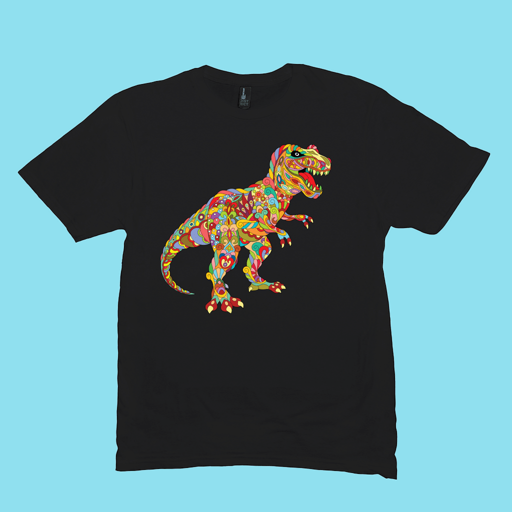 Men T-Rex Zentangle T-Shirt | Jurassic Studio
