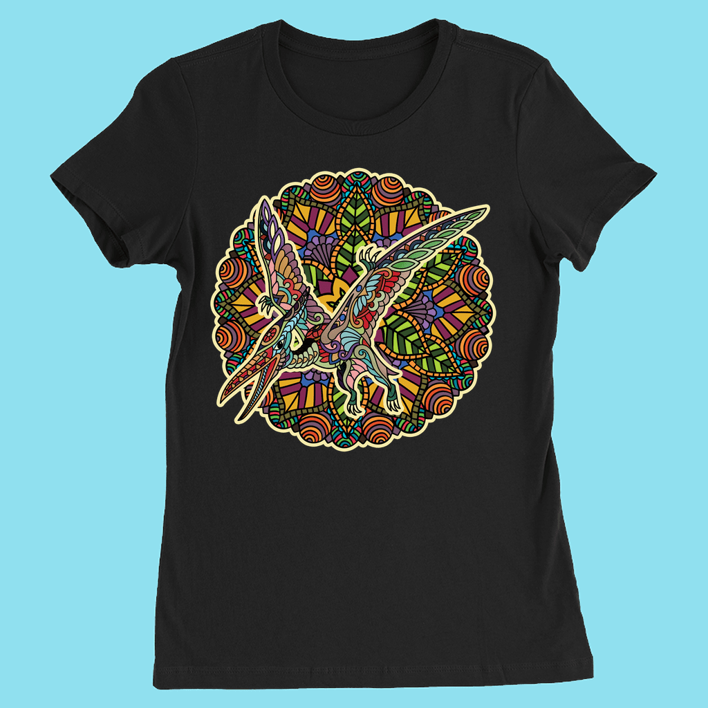 Women Pterodactyl Mandala T-Shirt | Jurassic Studio