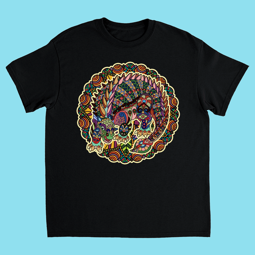 Kids Ankylosaurus Mandala T-Shirt | Jurassic Studio