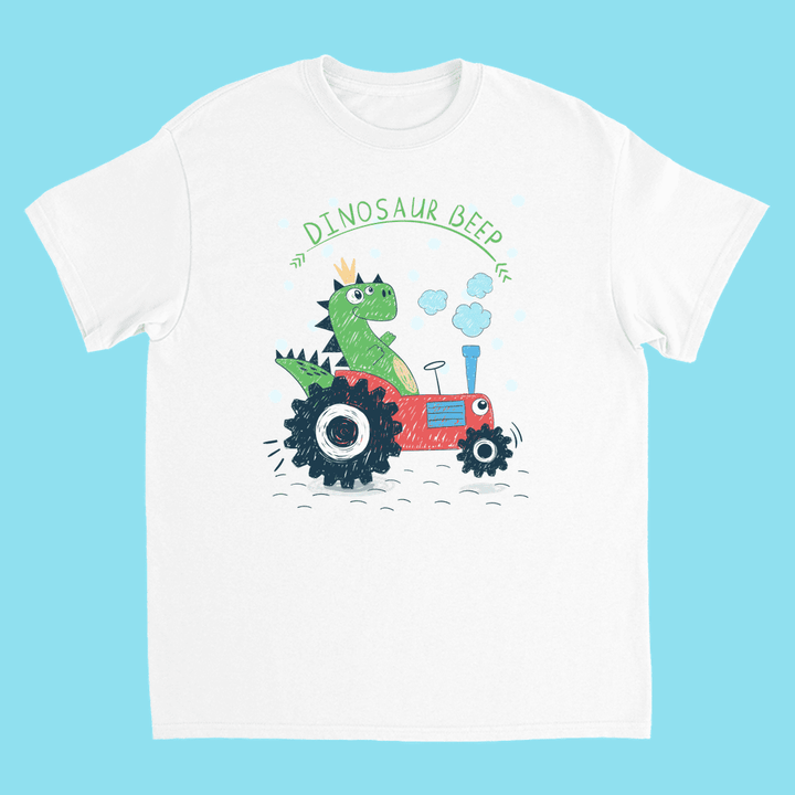 Kids Baby Dino Tractor T-Shirt | Jurassic Studio