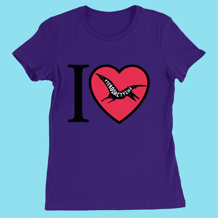 Women I Love Pterodactyl T-Shirt | Jurassic Studio