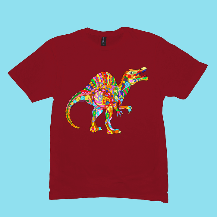 Men Spinosaurus Zentangle T-Shirt | Jurassic Studio
