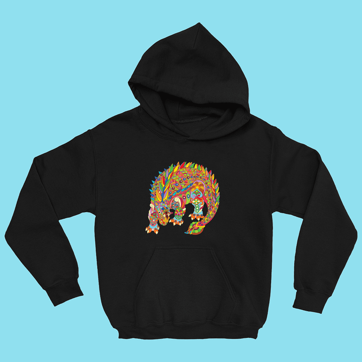 Kids Ankylosaurus Zentangle Hoodie | Jurassic Studio