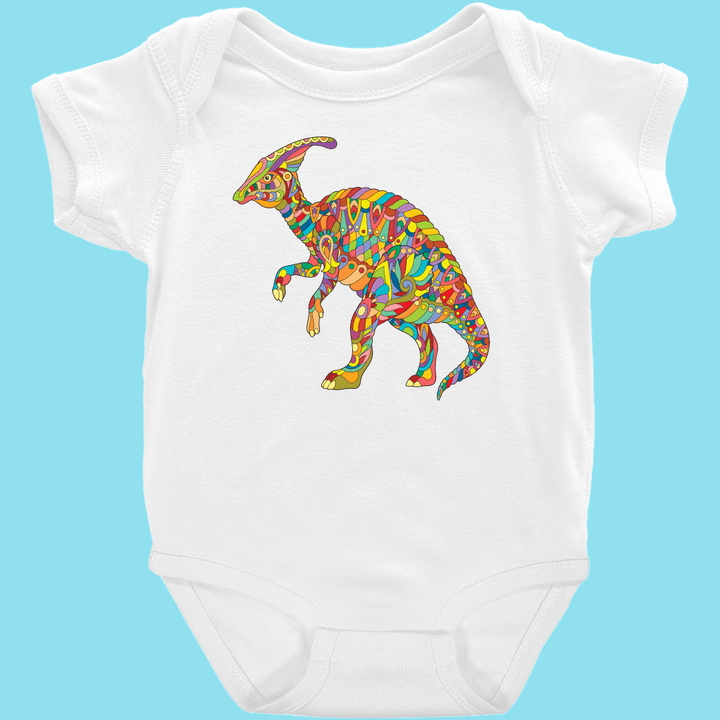 Toddler Hadrosaur Zentangle Onesie | Jurassic Studio