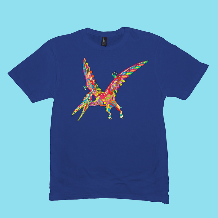 Men Pterodactyl Zentangle T-Shirt | Jurassic Studio