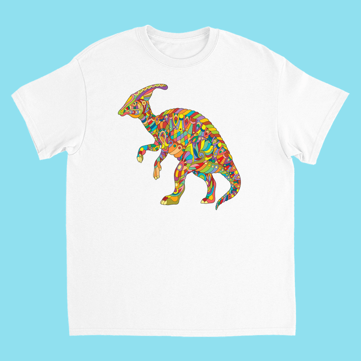 Kids Hadrosaur Zentangle T-Shirt | Jurassic Studio