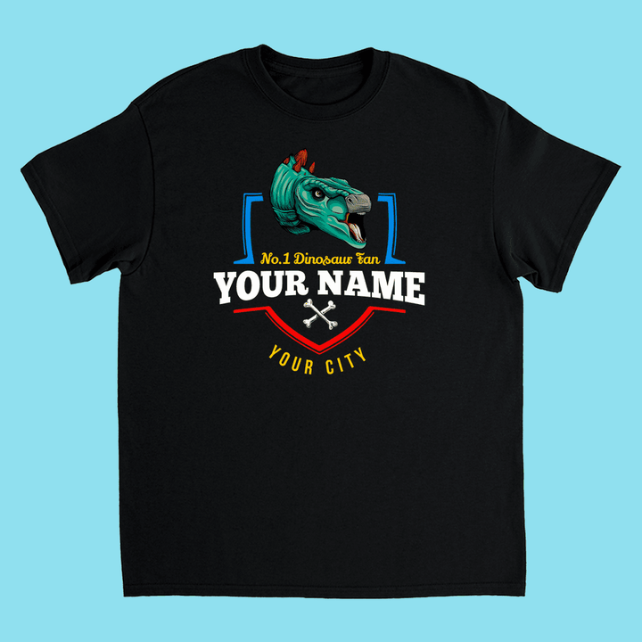 N.1 Stegosaurus Fan Custom Kids T-Shirt | Jurassic Studio