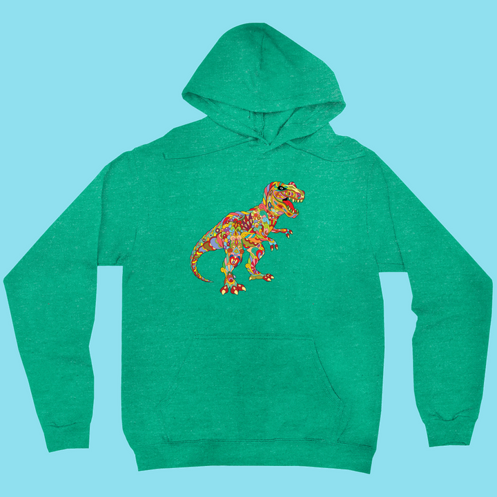 Men T-Rex Zentangle Hoodie | Jurassic Studio