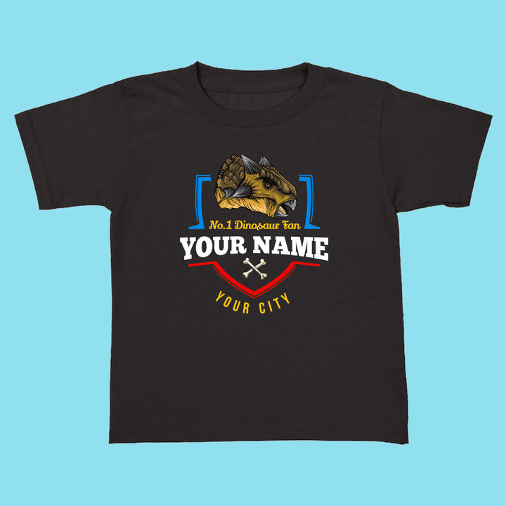 N.1 Ankylosaurus Fan Custom Toddler T-Shirt | Jurassic Studio