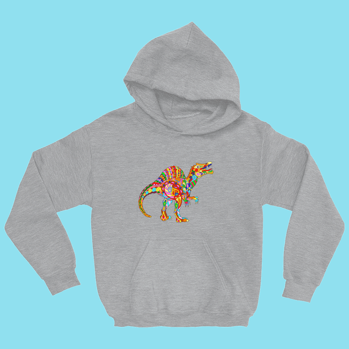 Kids Spinosaurus Zentangle Hoodie | Jurassic Studio