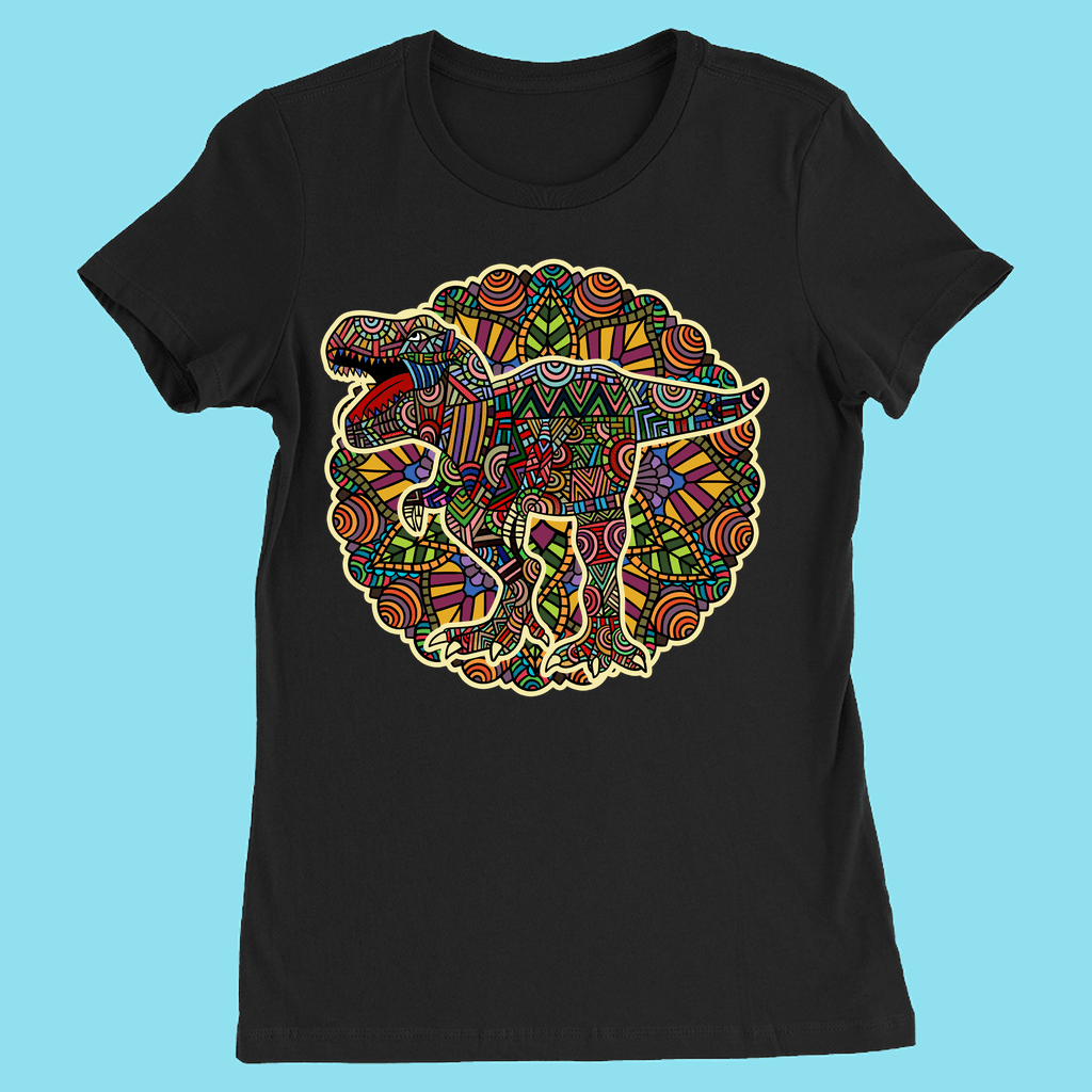 Women T-Rex Mandala T-Shirt | Jurassic Studio
