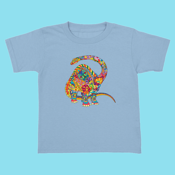 Toddler Brontosaurus Zentangle T-Shirt | Jurassic Studio