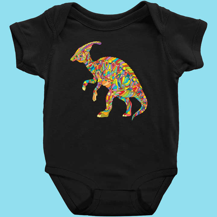 Toddler Hadrosaur Zentangle Onesie | Jurassic Studio