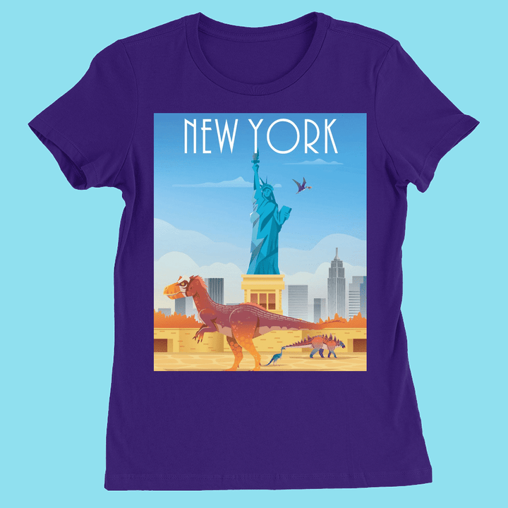 Women New York T-Shirt | Jurassic Studio
