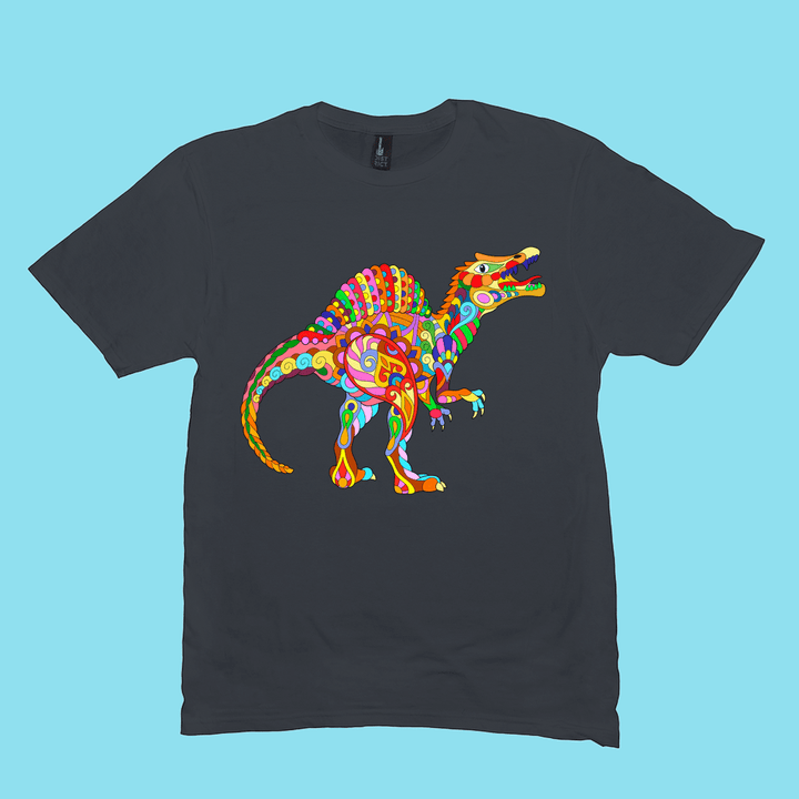 Men Spinosaurus Zentangle T-Shirt | Jurassic Studio