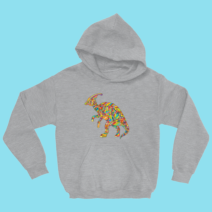 Kids Hadrosaur Zentangle Hoodie | Jurassic Studio