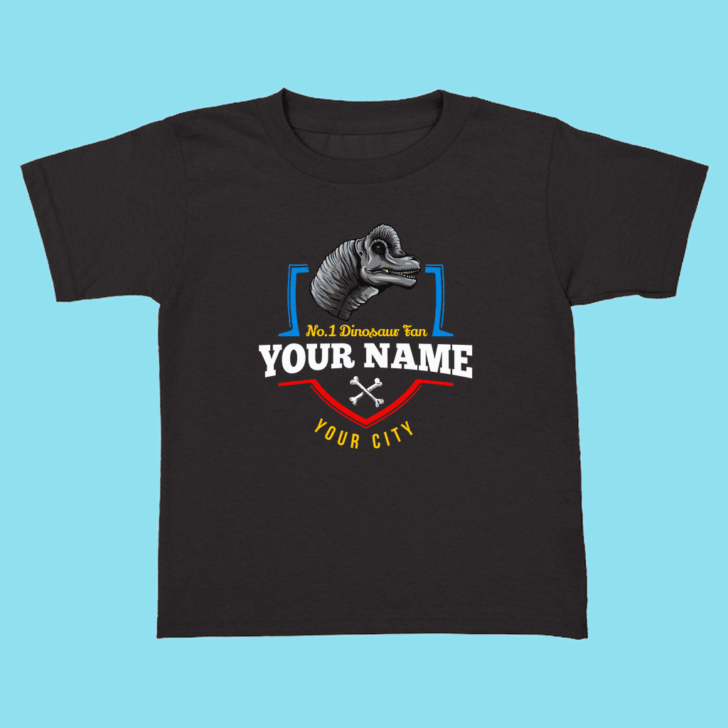 N.1 Brontosaurus Fan Custom Toddler T-Shirt | Jurassic Studio